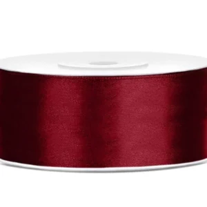 Satiininauha Bordeaux Red 25mm 25m 25mm 25m