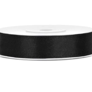 Satiininauha musta 12mm 25m