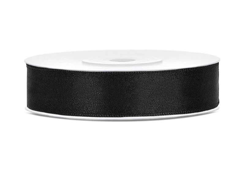 Satiininauha musta 12mm 25m