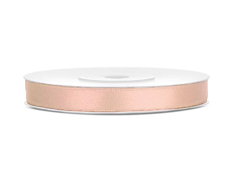 Satiininauha persikan väri 6mm 25m 25mm