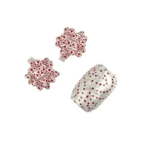 Sydän Bow Red Silver Set 3 kpl