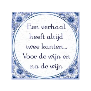 Tarina Kaksi puolta Delft Blue laatta