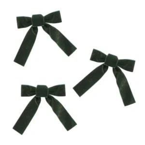 Tummanvihreä rusetti sametti 16cm 3kpl