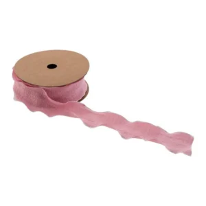 Vaaleanpunainen nauha rypistyä 4Cm 10m