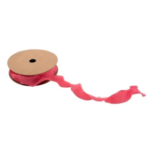 Vaaleanpunainen nauha ryppy 2.5Cm 10m