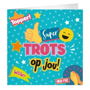Värillinen onnittelukortti Topper 23cm