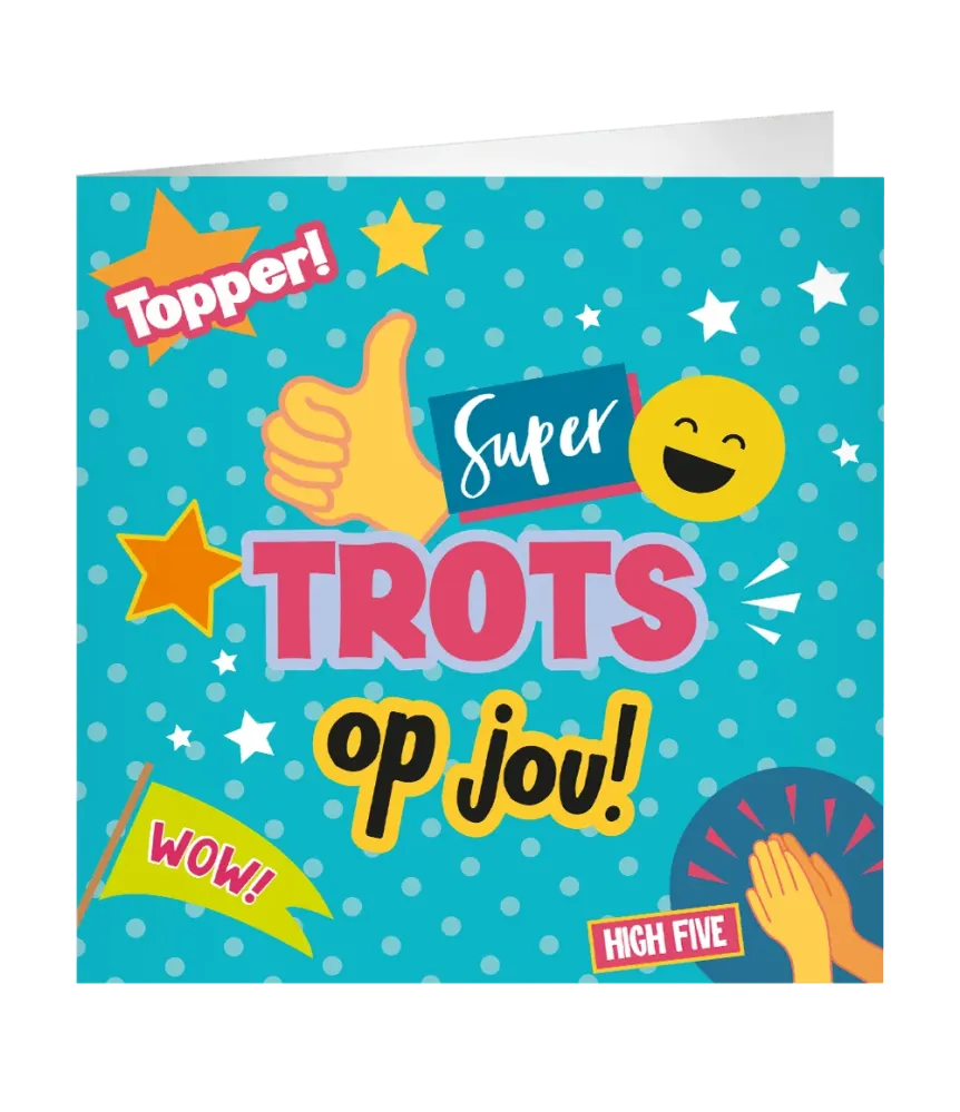 Värillinen onnittelukortti Topper 23cm