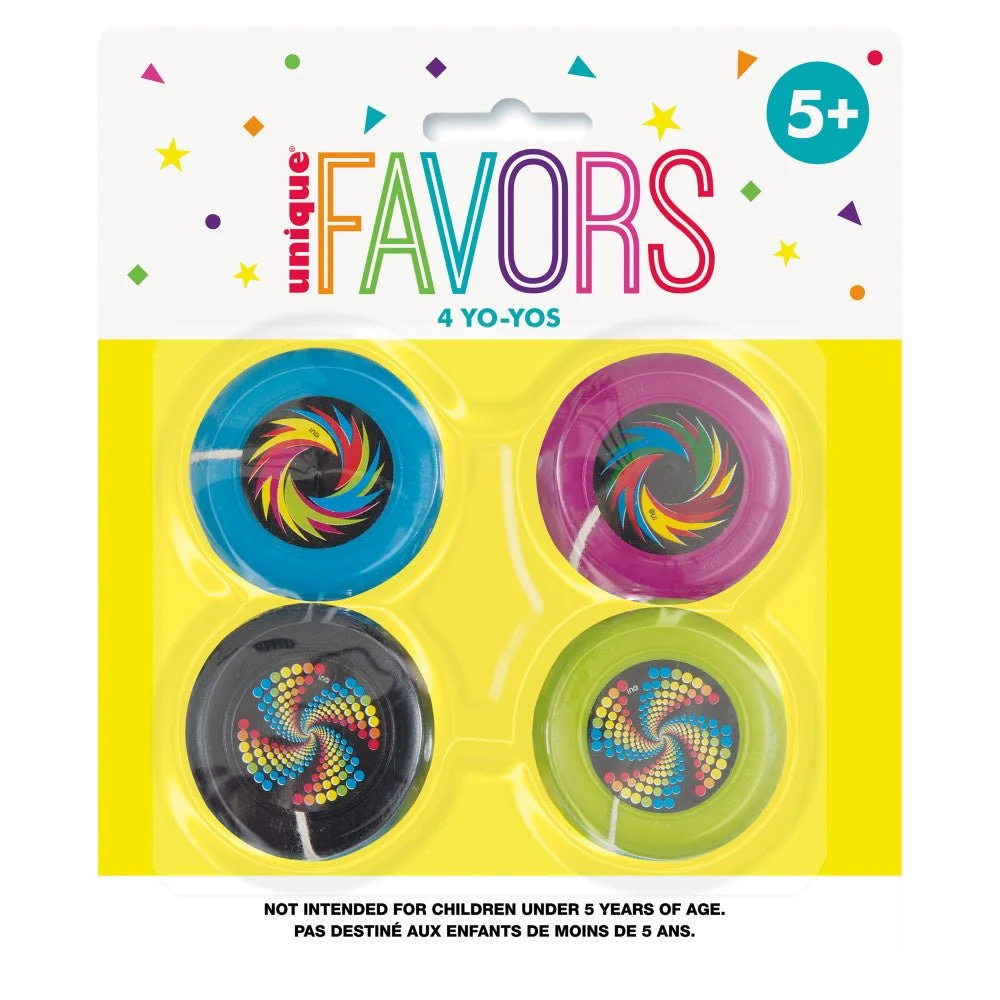 Värilliset yoyot 4.1cm 4kpl
