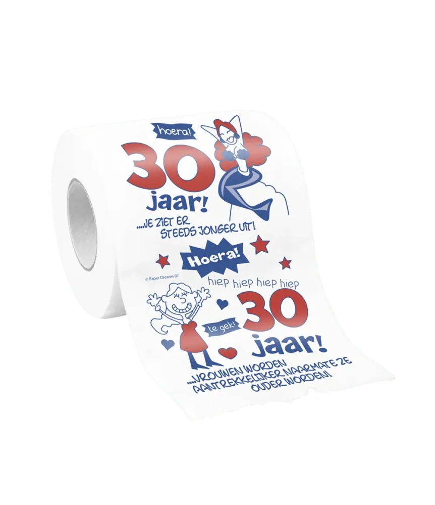 WC-paperi 30 vuotta Nainen