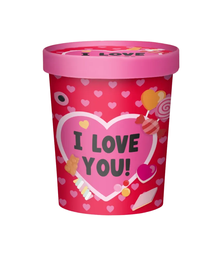 Ystävänpäivän karkkitarjotin I Love You 14cm