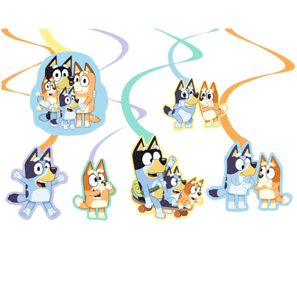 Bluey roikkuu koristelu 6kpl