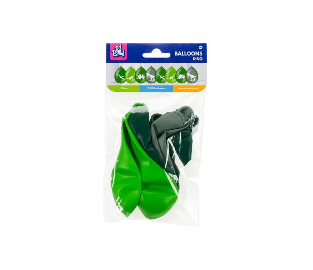 Dino ilmapallot 30cm 8kpl