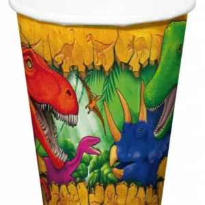 Dinosaurus kupit pahvi 250ml 6kpl