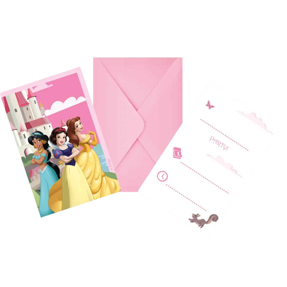 Disney Prinsessat Kutsut paperi 6kpl
