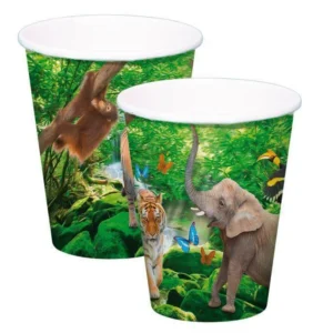 Eläimet kupit Safari pahvi 250ml 8kpl 8kpl