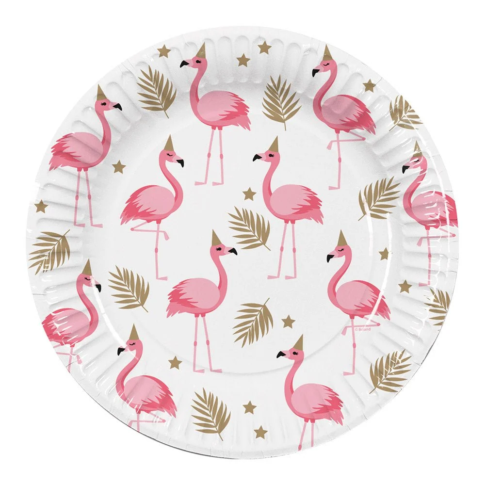 Flamingo lautaset paperi 23cm 10kpl