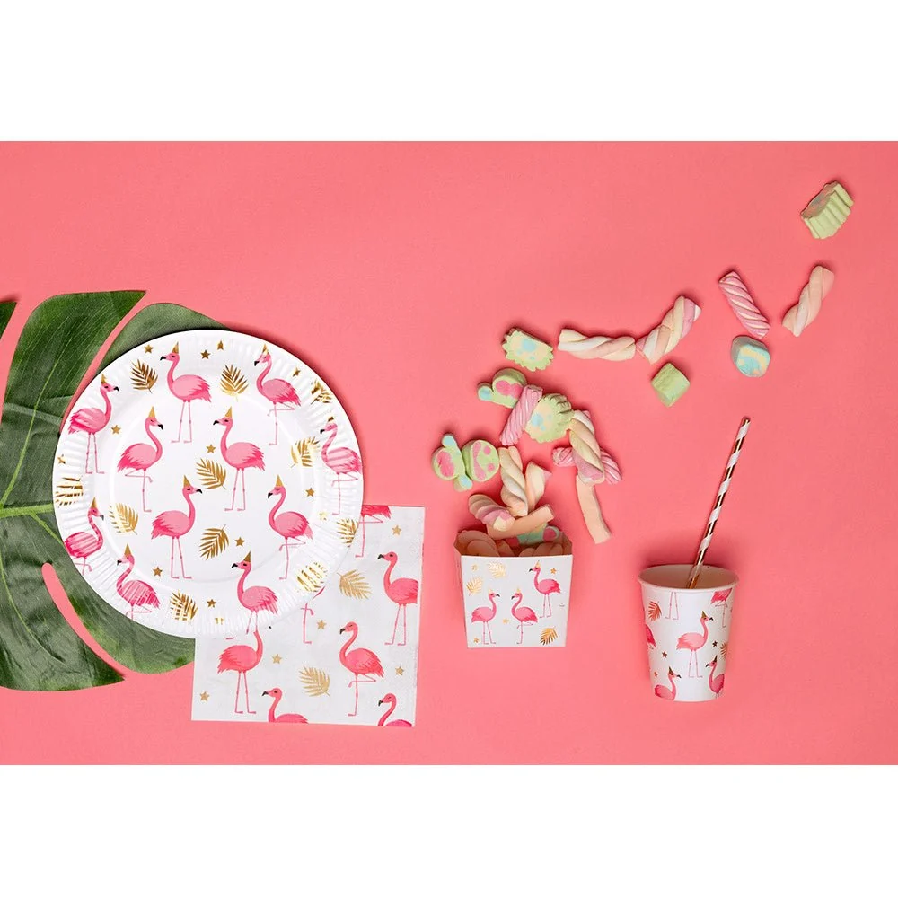 Flamingo lautaset paperi 23cm 10kpl