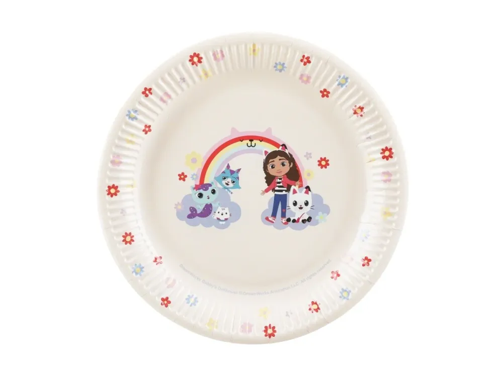 Gabbyn nukkekodin lautaset Rainbow 23cm 6kpl