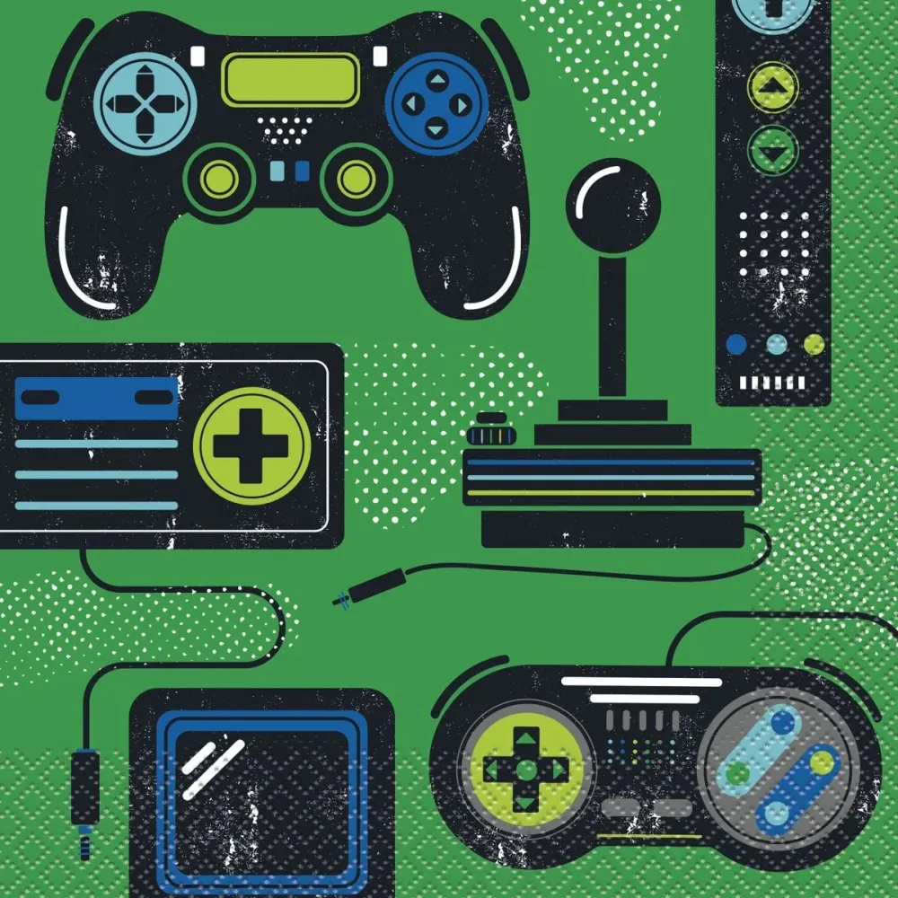 Gaming Party lautasliinat 2 kerrosta 33cm 16kpl