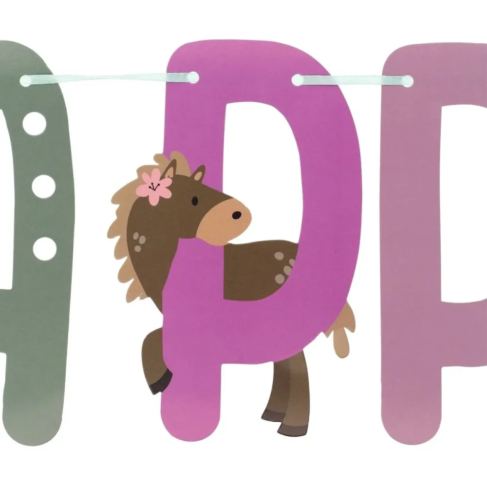 Hyvää syntymäpäivää Letterslinger Happy Horses 1.5m