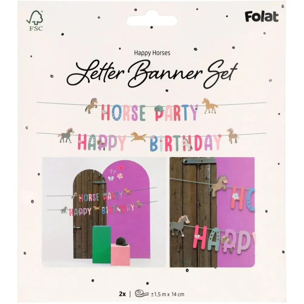 Hyvää syntymäpäivää Letterslinger Happy Horses 1.5m