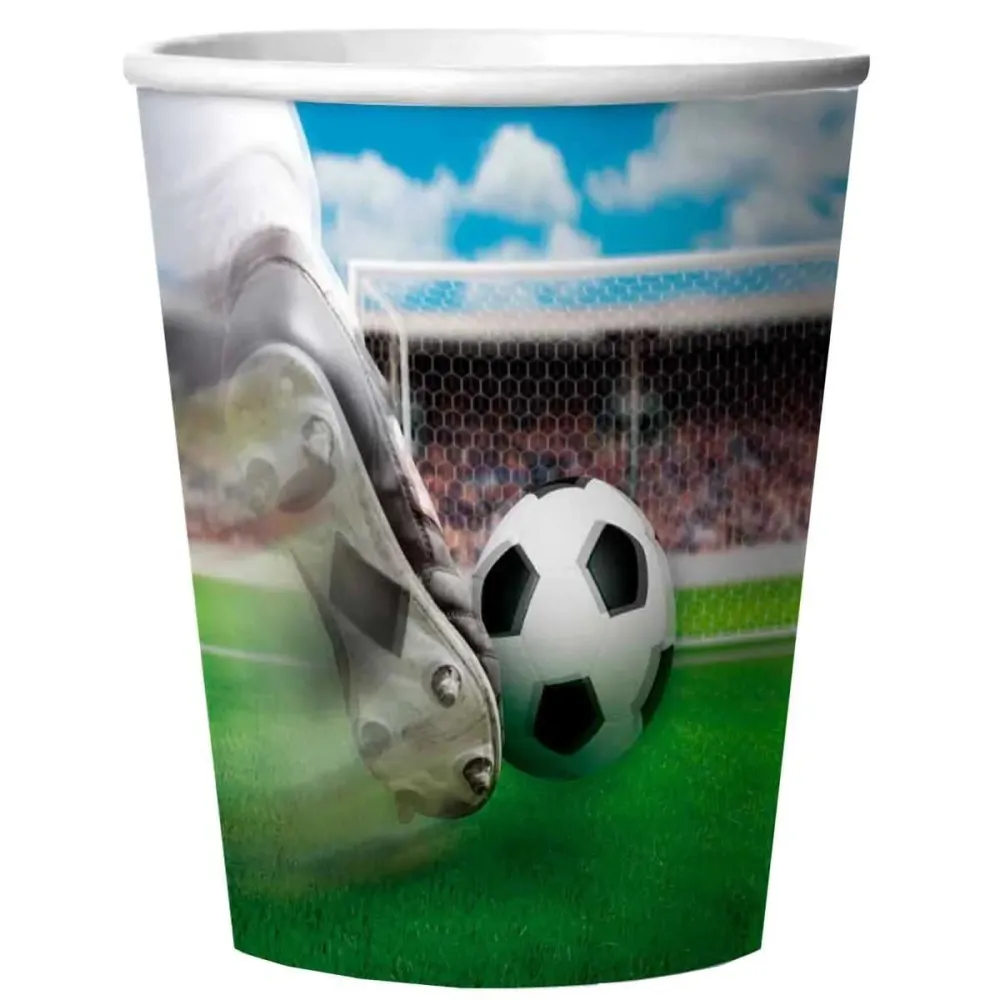 Jalkapallokupit 3D Muovi 250ml 4kpl