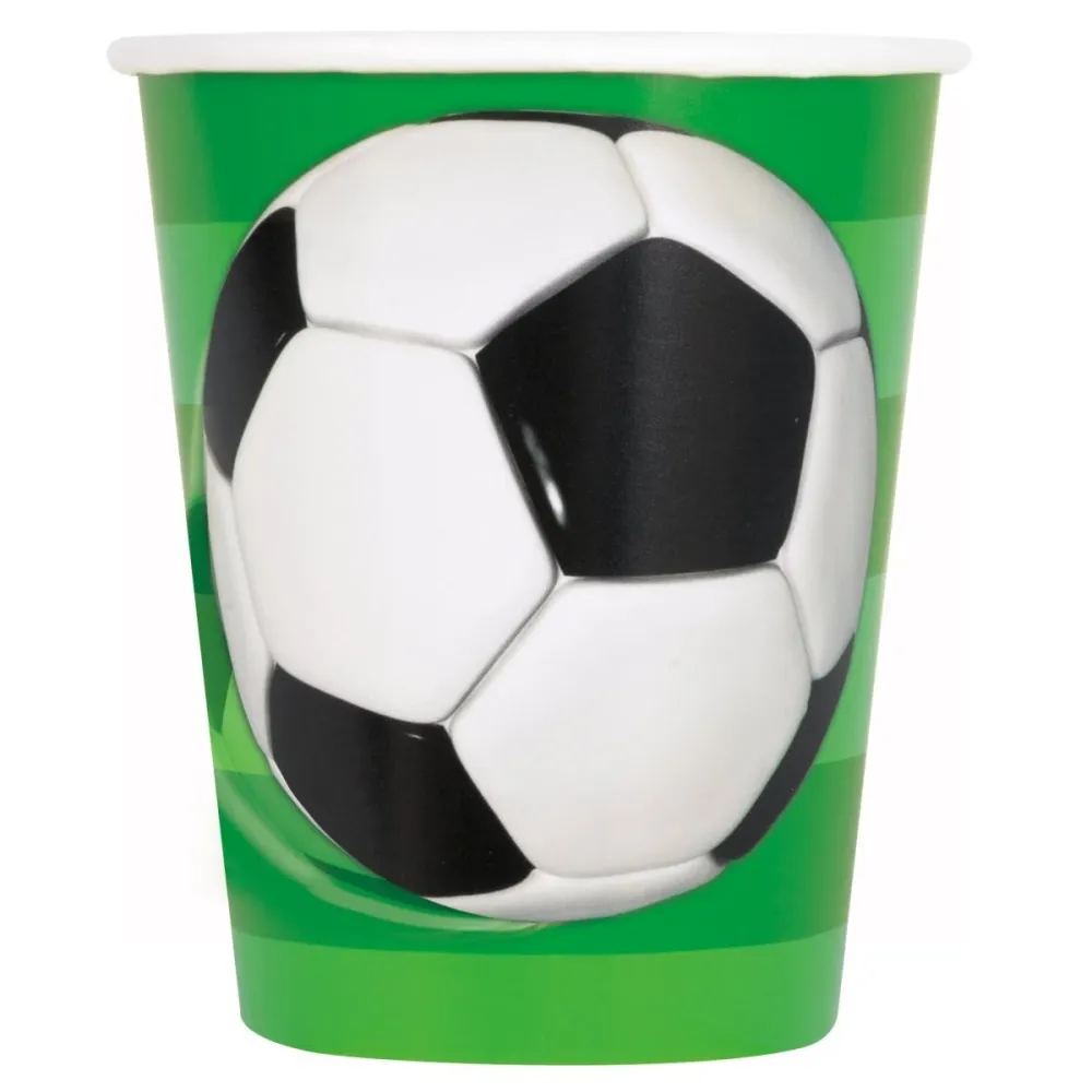 Jalkapallokupit paperi 266ml 8kpl