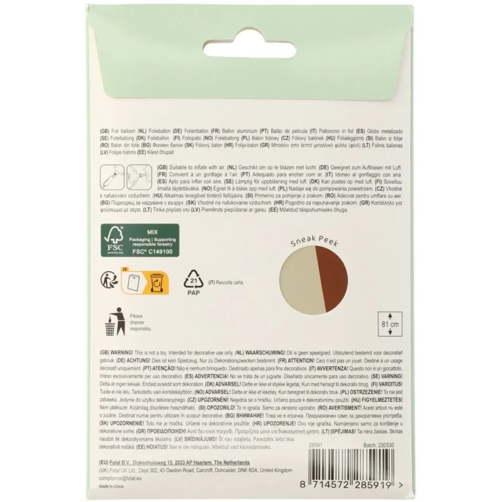 Kaktus Helium ilmapallo Standard tyhjä 81cm kanssa