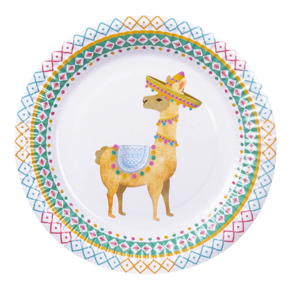 Lama lautaset koristelu 23cm 6kpl