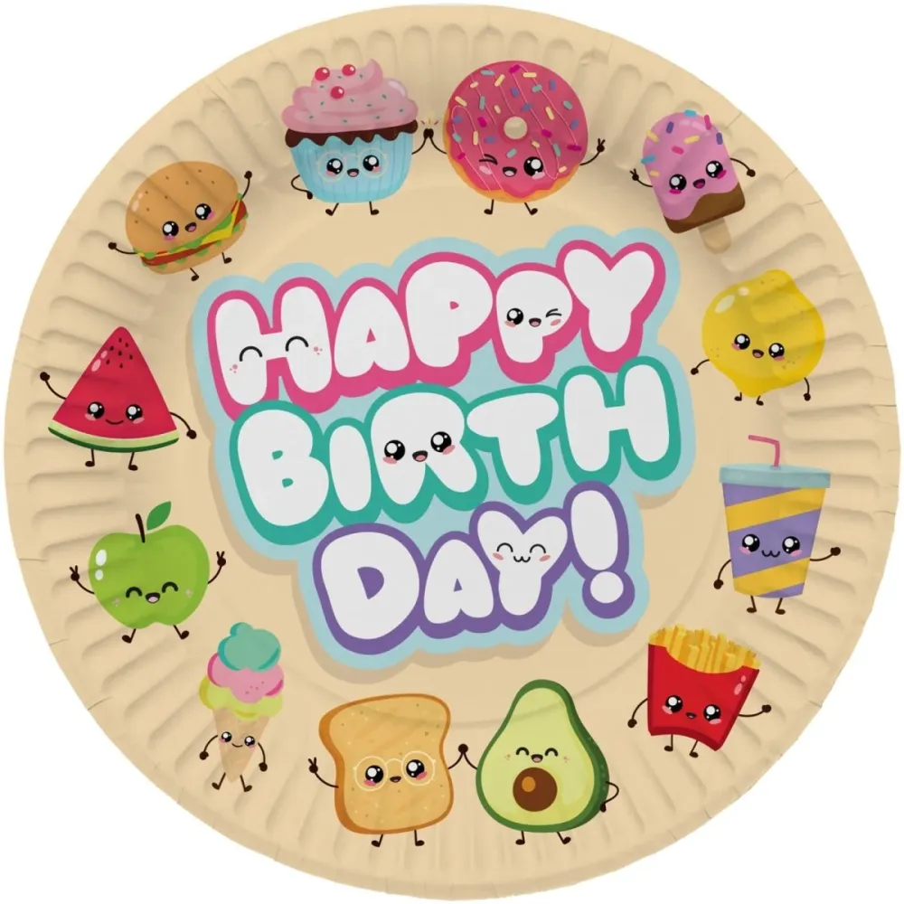 Lautaset - Kawaii Party - 23 cm - 8 kappaletta