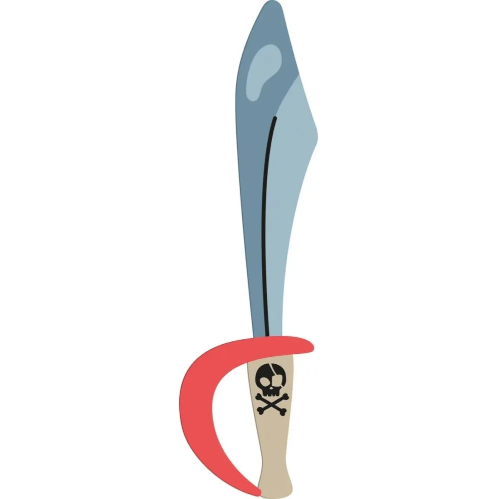Merirosvon väärennetty miekka 27cm 6kpl