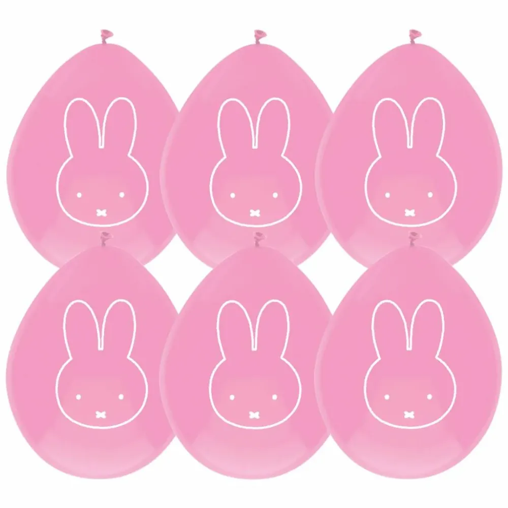 Miffy ilmapallot vaaleanpunainen 30cm 6kpl