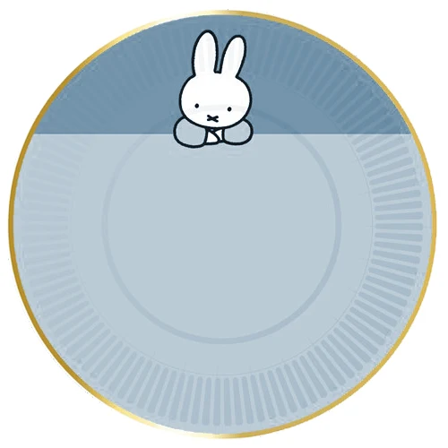 Miffy lautaset sininen 18cm 8kpl