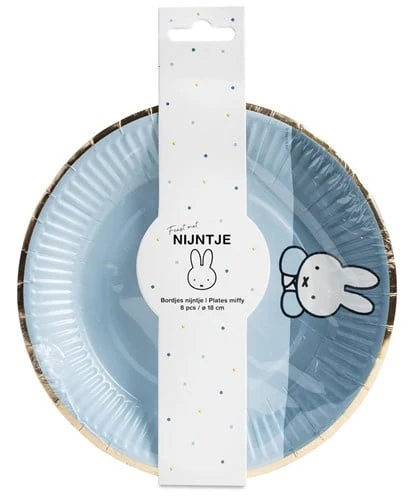 Miffy lautaset sininen 18cm 8kpl
