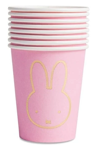 Miffy-kupit vaaleanpunainen 250ml 8kpl