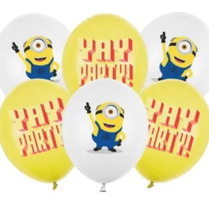Minions ilmapallot Latex Keltainen Valkoinen 30cm 6kpl 6kpl