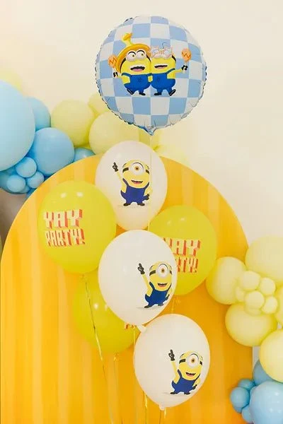 Minions ilmapallot Latex Keltainen Valkoinen 30cm 6kpl 6kpl