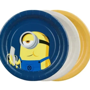 Minions lautaset Sininen Keltainen Valkoinen 18cm 6kpl