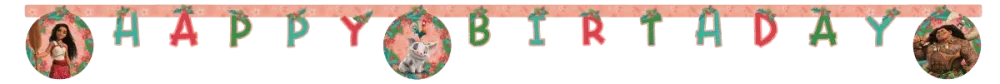 Moana Letter Sling Hyvää syntymäpäivää 2m
