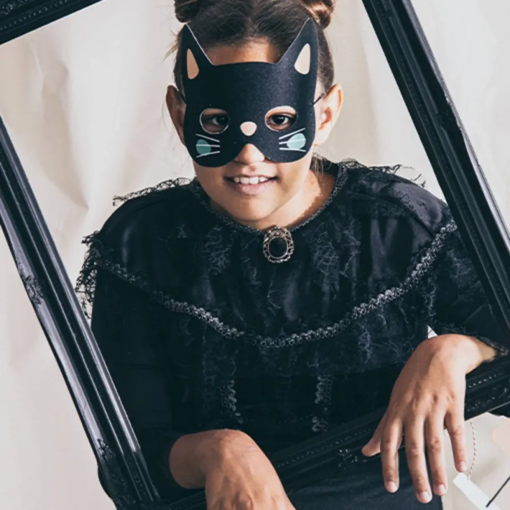 Naamio Happy Halloween Musta kissa