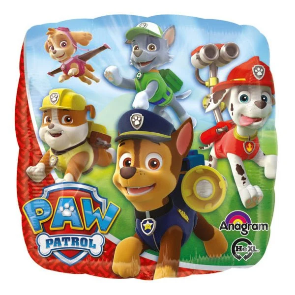 Paw Patrol helium ilmapallo neliö 43cm tyhjä