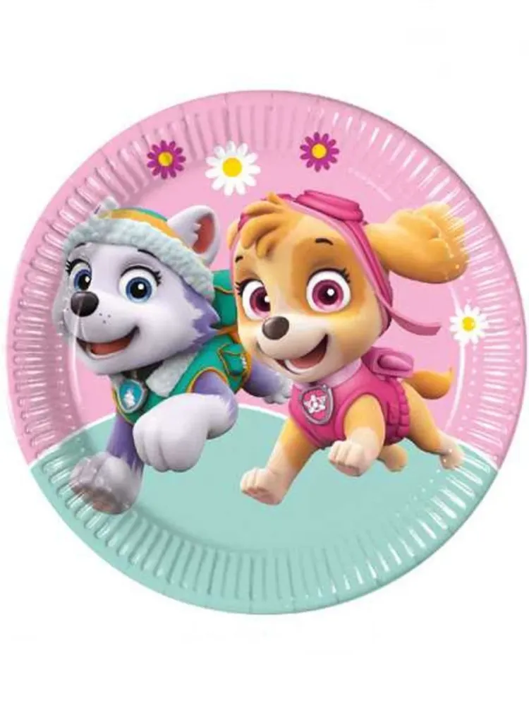 Paw Patrol lautaset värilliset 23cm 8kpl