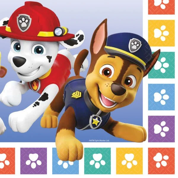 Paw Patrol lautasliinat paperi 33cm 16kpl