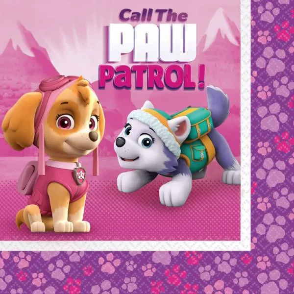Paw Patrol lautasliinat vaaleanpunainen 33cm 20kpl