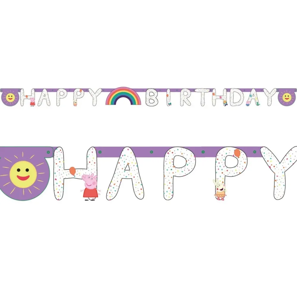 Peppa Pig Letter Garland Hyvää syntymäpäivää 1.7m