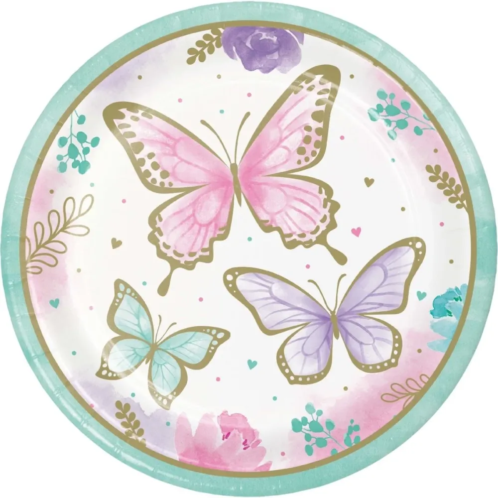 Perhonen lautaset 23cm 8kpl