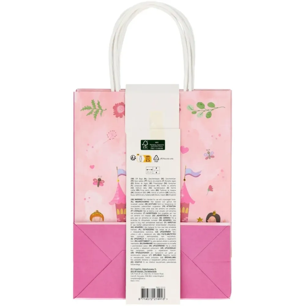 Prinsessat juhlapussit 27cm 6kpl