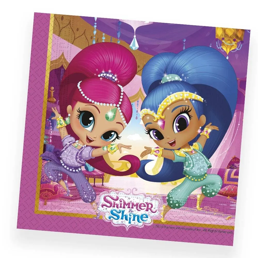 Shimmer And Shine lautasliinat 33cm 20kpl