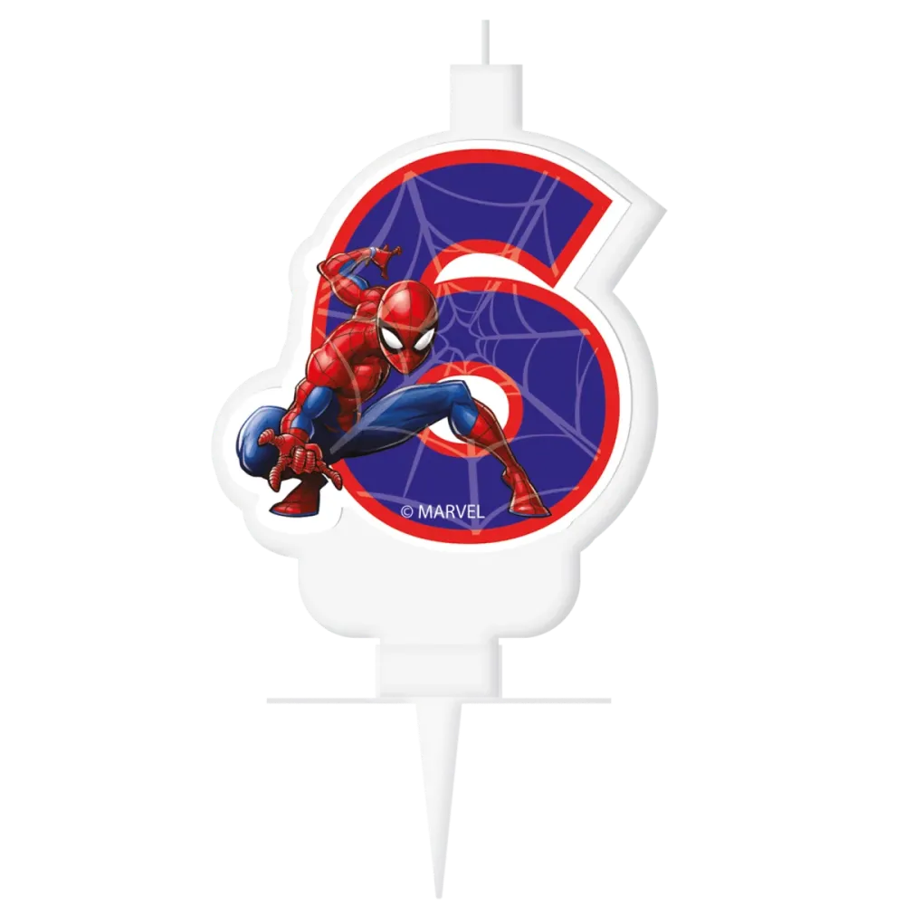 6 vuoden kynttilä Spiderman