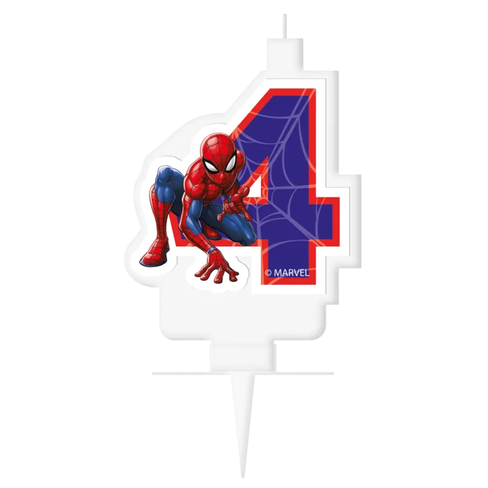 4 vuoden kynttilä Spiderman